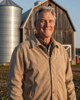 Portrait of Tom, a 62-year-old farmer from Decatur, IL