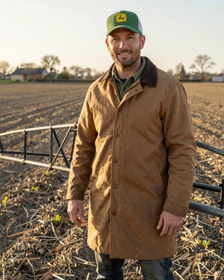 Portrait of Caleb, a 45-year-old farmer from Fargo, ND